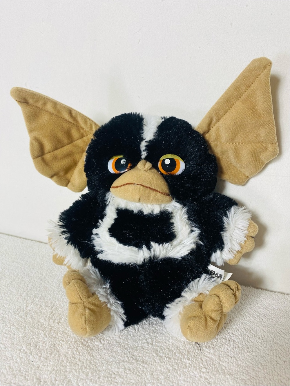 Gremlins Movie Mohawk Bad Guy Mogwai Black White Fluffy Plush Toy Stuffed Animal